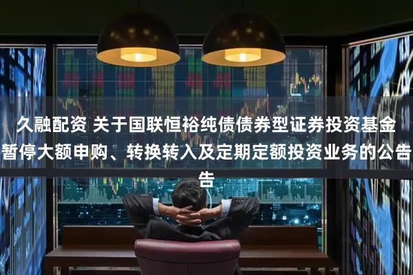 久融配资 关于国联恒裕纯债债券型证券投资基金暂停大额申购、转换转入及定期定额投资业务的公告