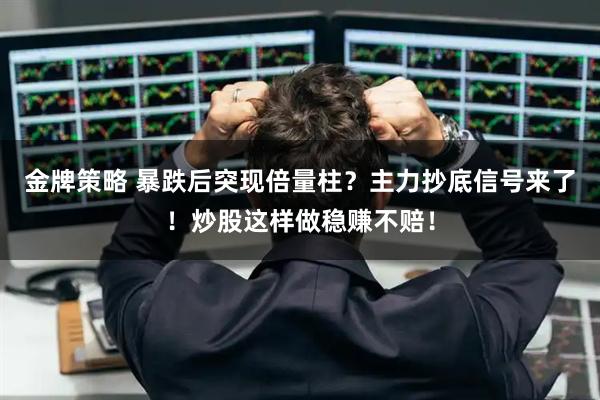 金牌策略 暴跌后突现倍量柱？主力抄底信号来了！炒股这样做稳赚不赔！